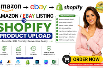 do amazon listing or ebay product listing to shopify product upload on shopify