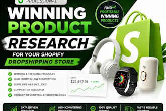 find profitable winning products for dropshipping and ecommerce