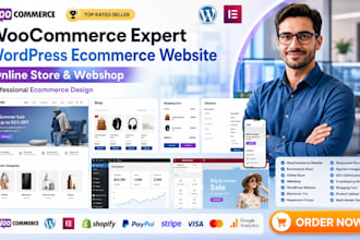 build woocommerce website, online store, ecommerce store, webshop with wordpress