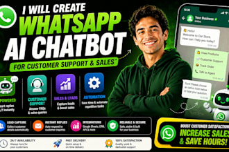 create whatsapp ai chatbot for customer support and sales