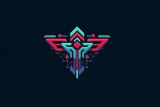 create a design futuristic cyberpunk logo or typography