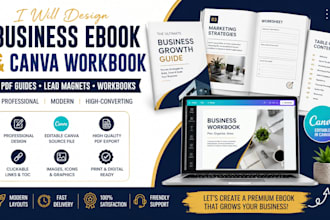 design a business ebook PDF guide and canva workbook in canva