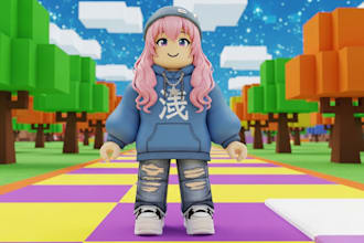 design a custom roblox avatar, skin and character outfit for you