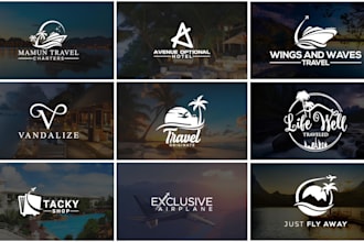 do travel logo design, adventure, outdoor, tourism, hiking