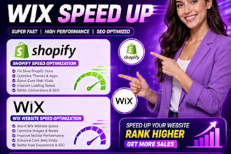 fix slow shopify store , boost wix  website speed , shopify performance