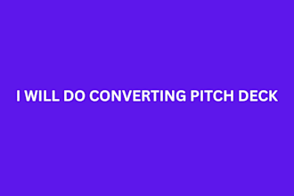 design professional pitch deck for startups and investors