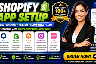 setup shopify seal subscriptions kaching bundles hextom ecomposer loox apps