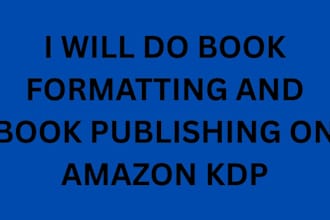 do book formatting and book publishing on amazon KDP