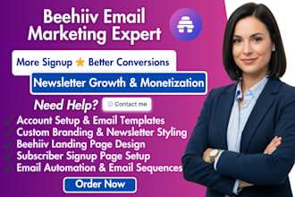 setup beehiiv newsletter template beehiiv landing page beehiiv account manager