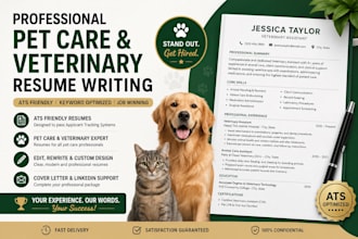 revamp resume for ats friendly veterinary  pet care resumes