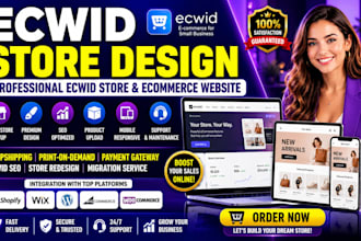 design ecwid ecommerce dropshipping store website design product upload seo