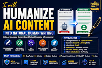 humanize ai generated content into natural human writing