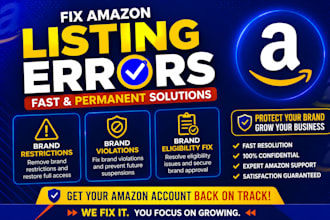 fix amazon listing issues, optimize listing and fix amazon health