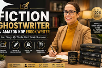 be your fiction ghostwriter and amazon kdp ebook writer