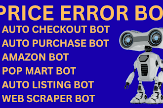 build price tracker bot, price error bot ,amazon price bot, price monitoring bot