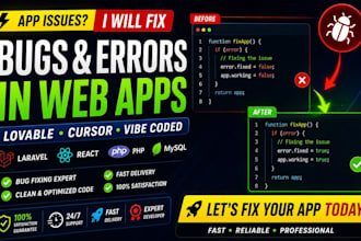 fix bugs in your vibe coded, lovable or cursor web app