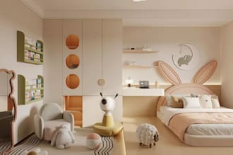 do 3d interior toddler room design for your kids
