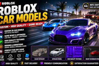 create custom roblox car models for driving and racing games
