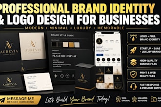 design luxury logo brand identity and social media branding kit for apps