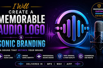 create a memorable audio logo and  sonic branding