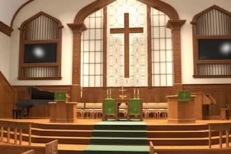 do 3d alter design and church interior design