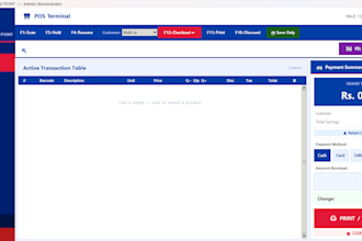 develop a custom pos and inventory system