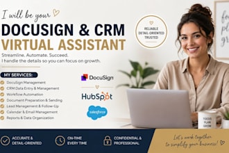be your docusign and CRM virtual assistant