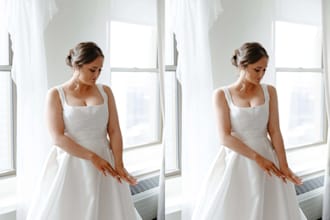 professionally retouch wedding and portrait photos
