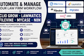 automate cilo grow setup manage crm lawmatics law firm crm filevine my case n8n