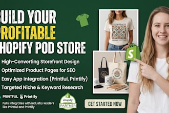 build a shopify and woocommerce print on demand store with printful or printify