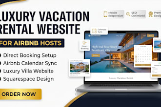 build a luxury vacation rental squarespace website for airbnb hosts
