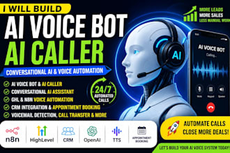 build n8n ai agent ai voice bot, conversational ai, ghl n8n voice automation