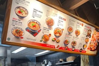 design digital menu board, restaurant TV screen menu, restaurant menu, food menu