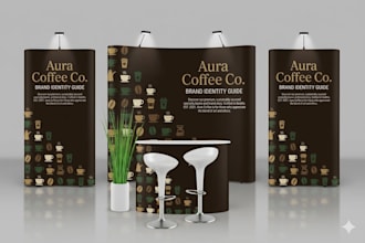 design 3d 2d trade show booth, backdrop, exhibition stand graphics, popup banner