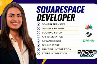 build squarespace website redesign square online store printful domain transfer