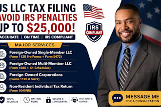 file and fax US tax forms 5472 and 1120 for non resident US llc