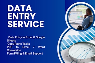 do data entry, excel reports and e commerce order management