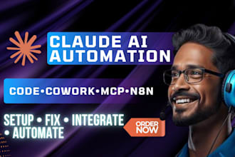 fix claude code, setup mcp, claude cowork, claude ai and n8n ai automation