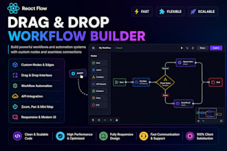 build custom workflow and node editor using react flow