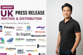 urgent UK press release writing and distribution for brands