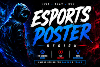 design modern esports or gaming poster