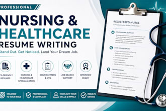 write ats nursing, healthcare resume, CV and cover letter