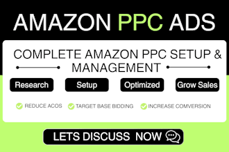 setup manage and optimize amazon sponsored ads, amazon ppc