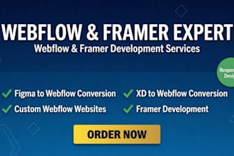 do webflow website, framer, convert figma to webflow, xd to webflow conversion