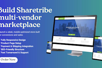 build sharetribe multi vendor marketplace mvp, payment integration, and SEO