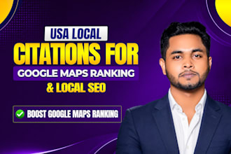 build USA local citations for google maps ranking and local SEO