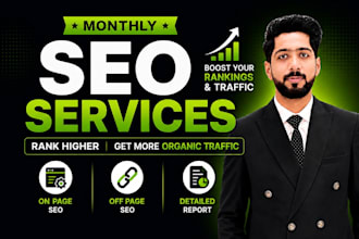 do complete monthly SEO service for top google ranking