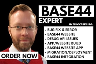 base44 expert base44 bug fixing base44 app deployment base44 web app base 44
