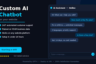 custom ai chatbot for your website 24 7 automated support