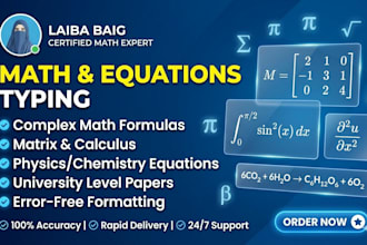 do professional math and equations typing in ms word